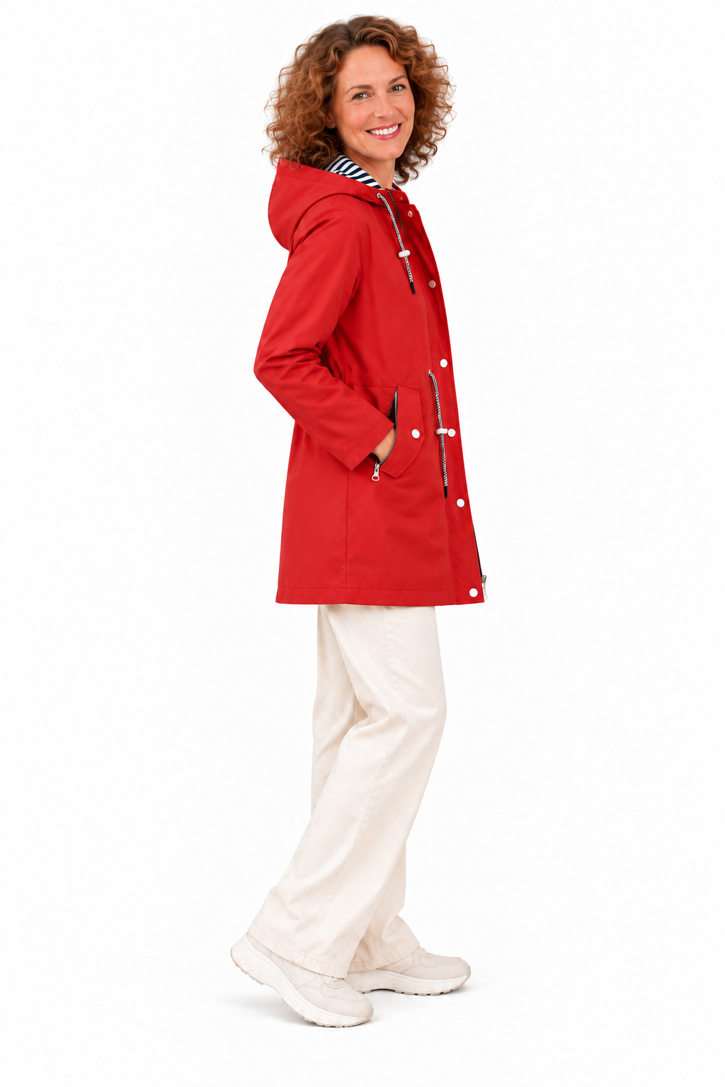 Mila – Lange Jas met Capuchon en Ritssluiting