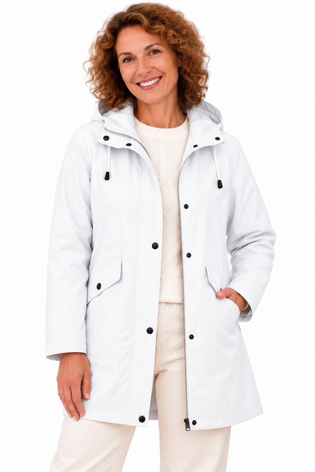 Mila – Lange Jas met Capuchon en Ritssluiting
