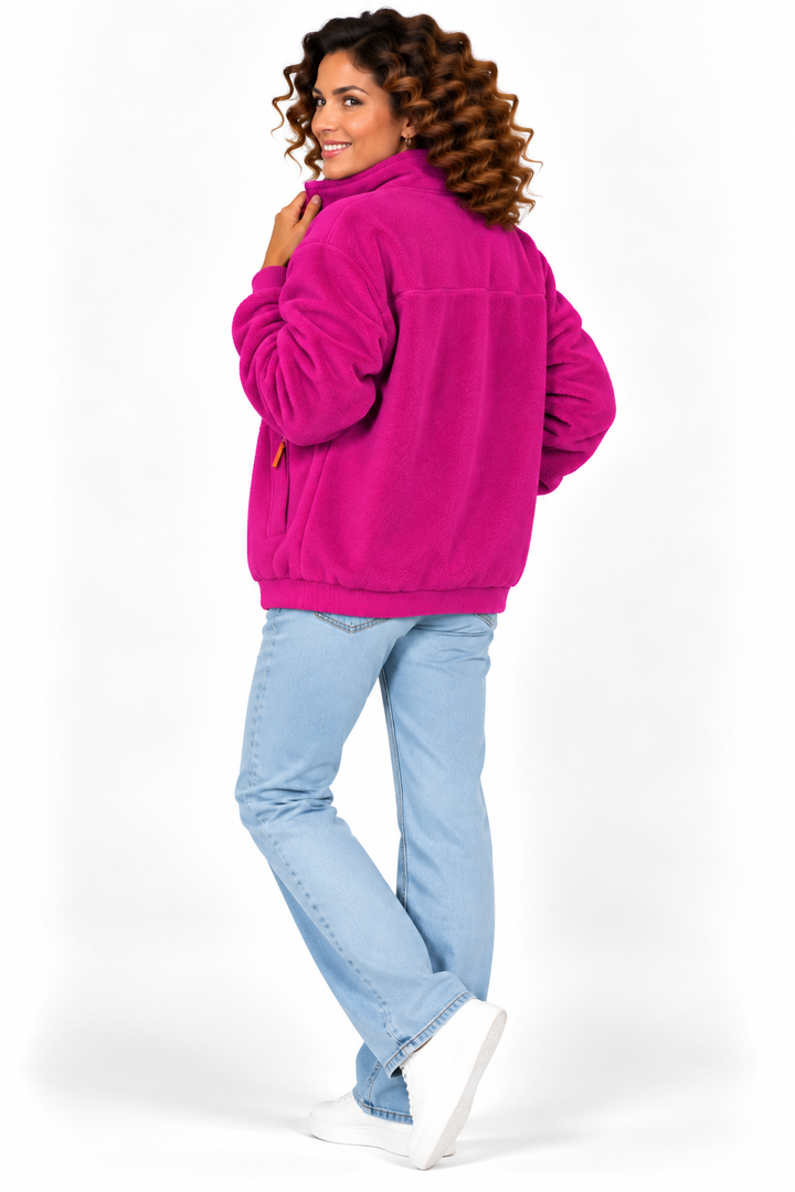 Noor – Zacht Fleecevest met Hoge Kraag