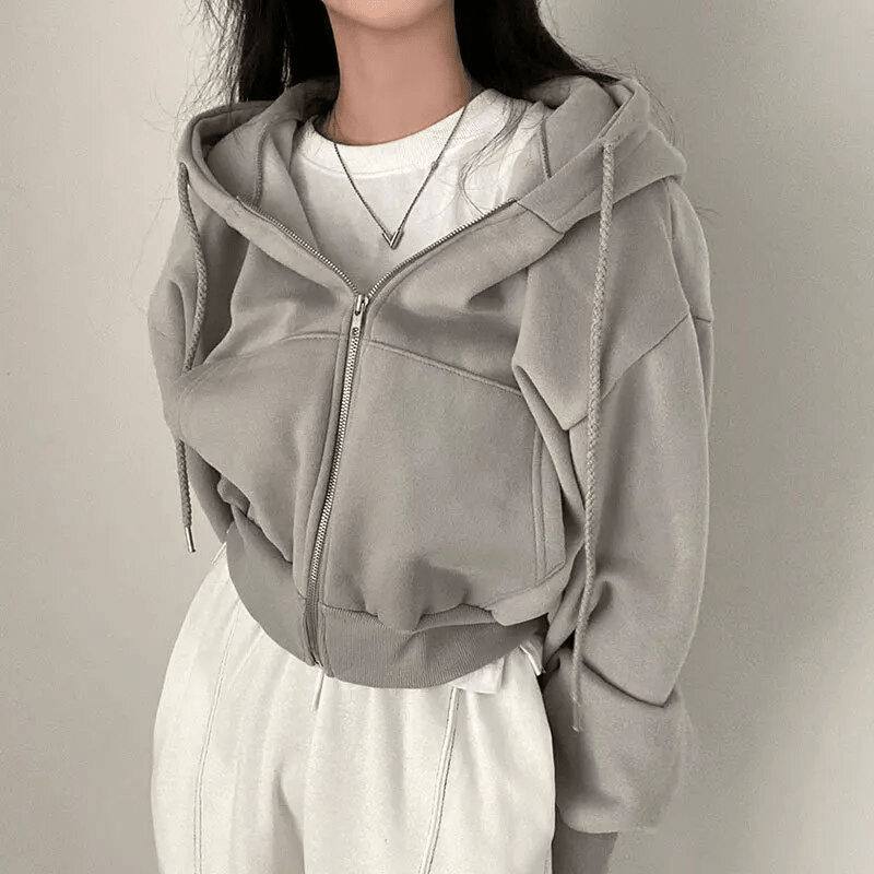 Hoodie Jurk Dames Oversized Capuchon Fleece – Casual | Miss Madera