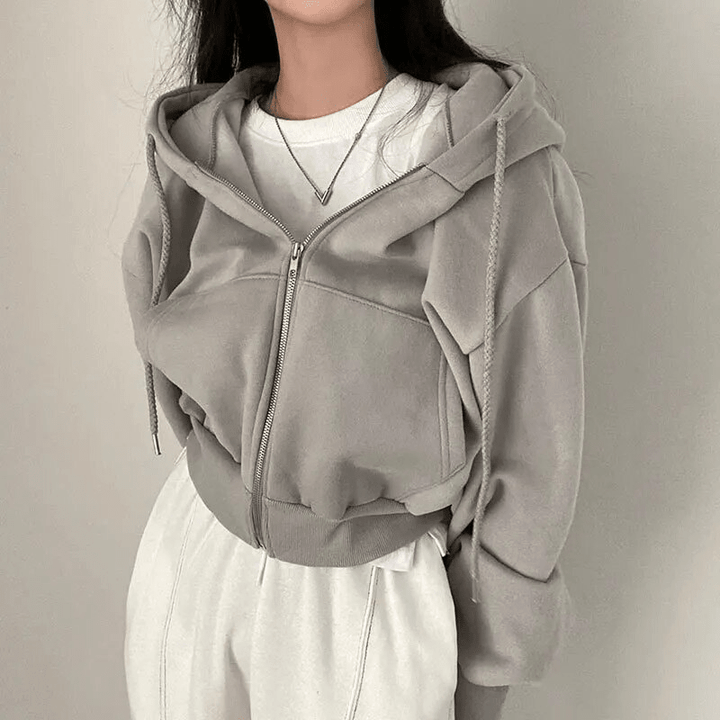 Hoodie Jurk Dames Oversized Capuchon Fleece – Casual | Miss Madera