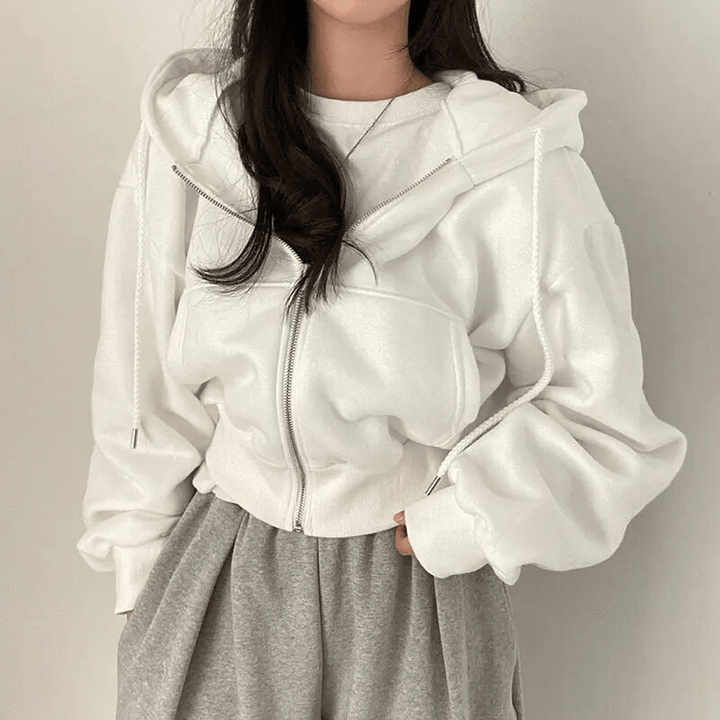 Hoodie Jurk Dames Oversized Capuchon Fleece – Casual | Miss Madera