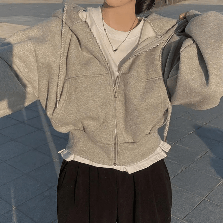 Hoodie Jurk Dames Oversized Capuchon Fleece – Casual | Miss Madera