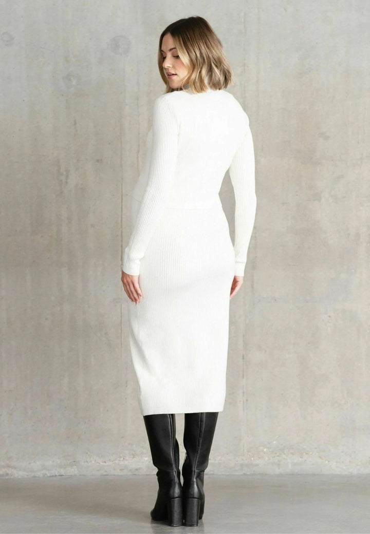 Jurk Dames Maxi Lange Mouwen Overslag - Viscose