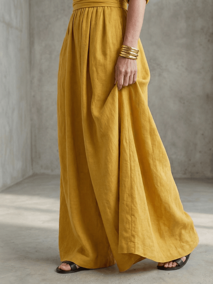 Jurk Dames Maxi Wikkel V-hals - Viscose