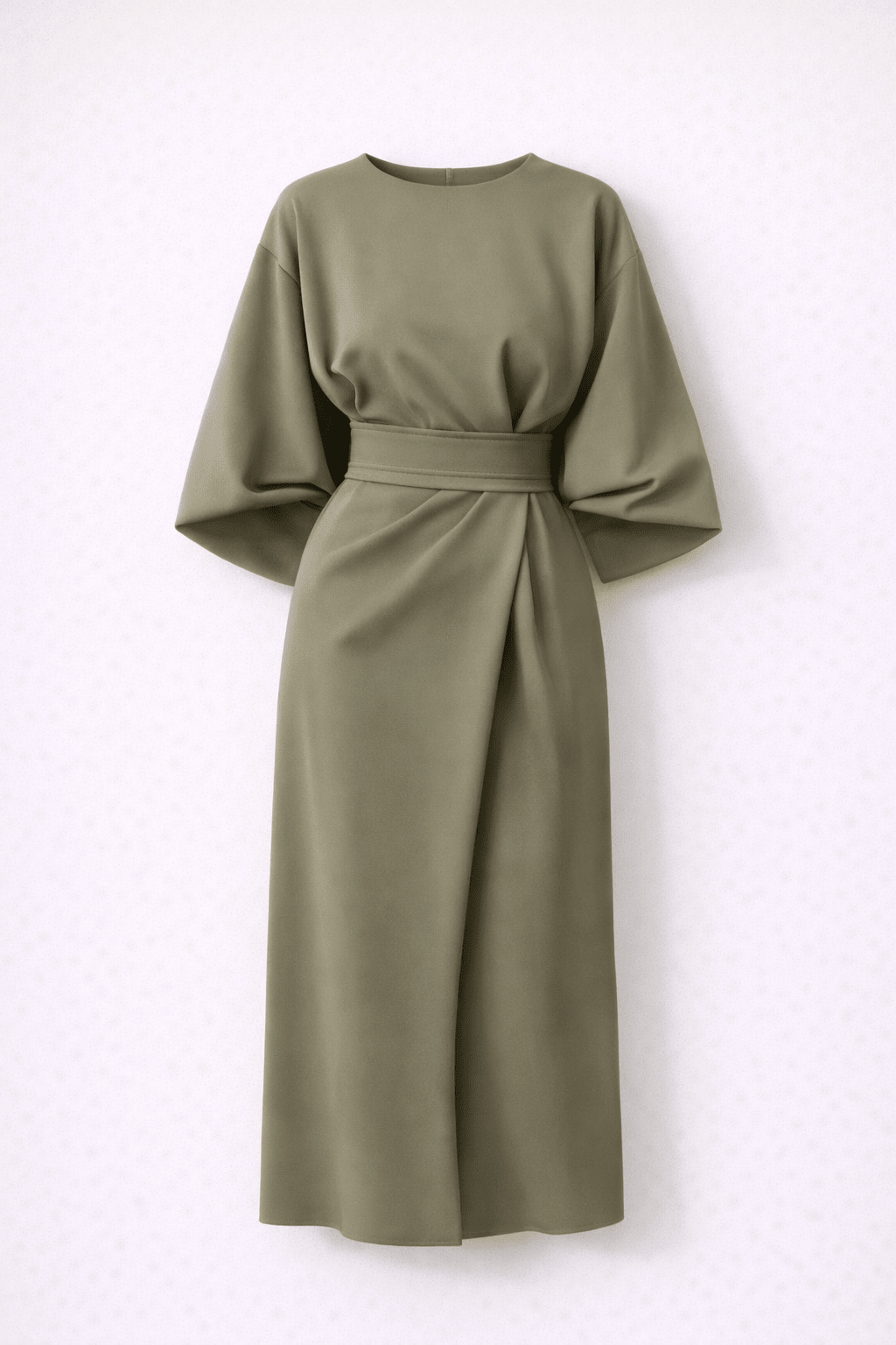 Jurk Dames Midi Kimono Wikkel - Viscose
