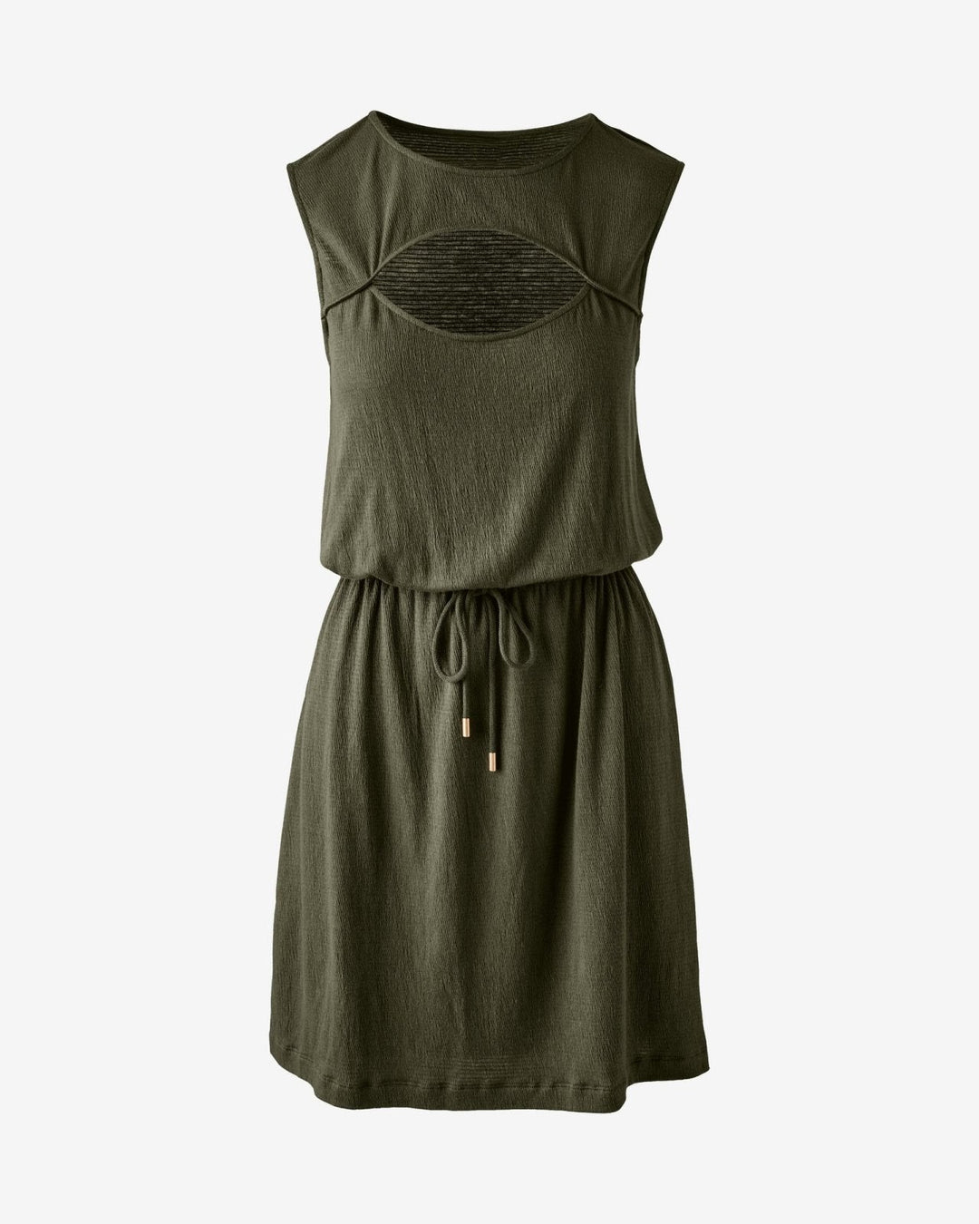 Jurk Dames Textured Knit Cut Out - Gebreid
