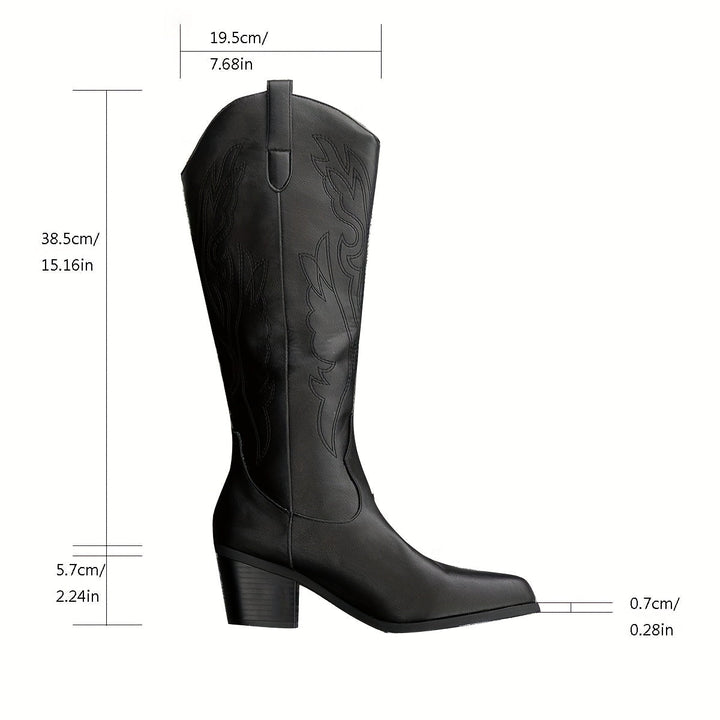 Sanne – Elegante Cowboylaarzen met Blokhak